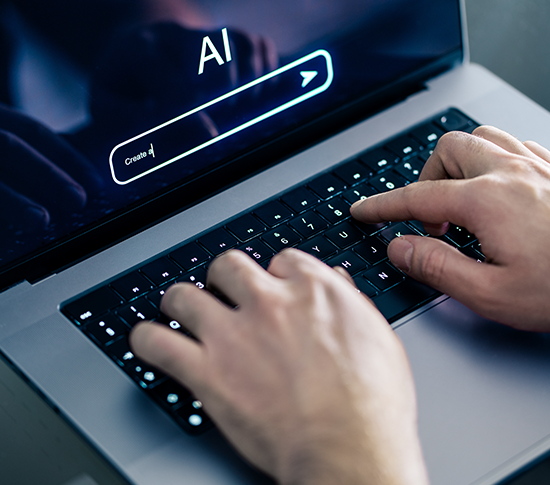 Person working on laptop