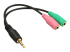 MicroConnect - Headset-adapter - Vänster vinkel