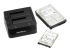 StarTech.com Dual-Bay USB 3.0 to SATA and IDE Hard Drive Docking Station, USB Hard Drive Dock, External 2.53.5 SATA III and IDE (40 pin) SSDHDD Docking Station, Hot-Swap Hard Drive Bays - Vänster vinkel
