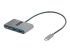 StarTech.com 4-Port USB-C Hub with 100W Power Delivery Pass-Through Charging, 2x USB-A + 2x USB-C, 5Gbps, USBC Hub w/ 1ft (30cm) Long Cable, Portable Laptop USB Type-C to USB-A/C Hub - Höger vinkel